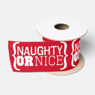 Naughty oder Nice Customizing Farben Weihnachtsban Satinband