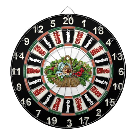 Naughty oder Nice Dart Board Dartscheibe (vorne)