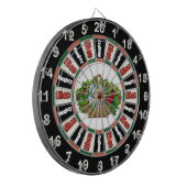 Naughty oder Nice Dart Board Dartscheibe (Vorderseite Links)