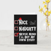 Naughty oder Nice - es ist mir egal, dass ich mein Karte (Gelbe Blume)