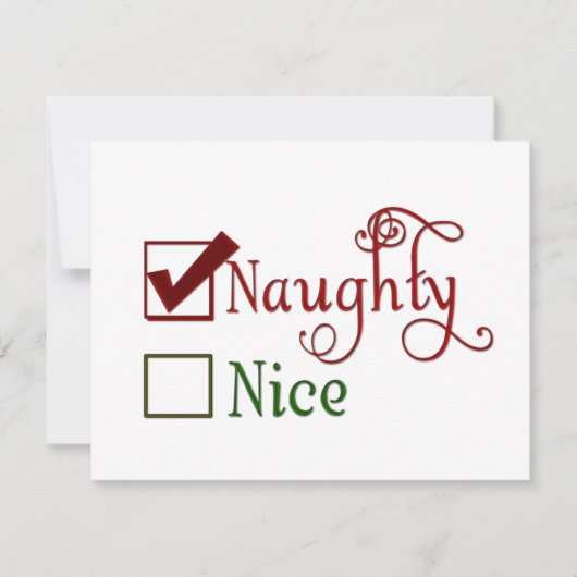 Naughty oder Nice Feiertagskarte (Vorderseite)