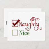 Naughty oder Nice Feiertagskarte (Vorne/Hinten)
