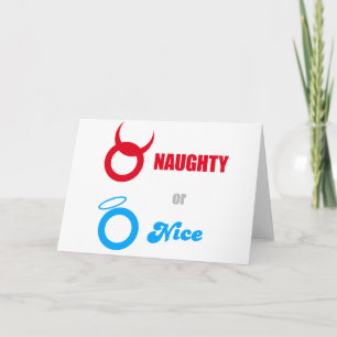 Naughty oder Nice? Feiertagskarte