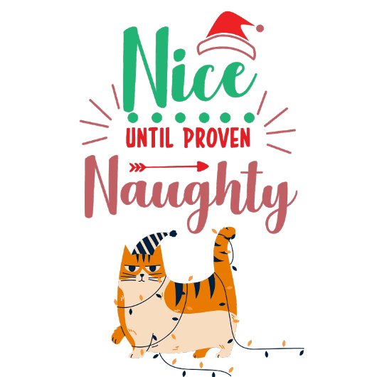 Naughty oder Nice Feiertagspostkarte
