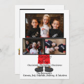 Naughty oder Nice Foto Weihnachtskarte Feiertagskarte (Vorne/Hinten)