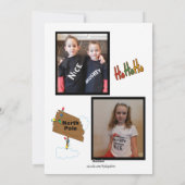 Naughty oder Nice Foto Weihnachtskarte Feiertagskarte (Rückseite)