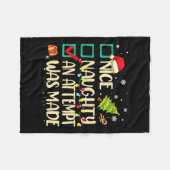 Naughty oder Nice Fun ein Versuch wurde Weihnachte Fleecedecke (Vorderseite (Horizontal))