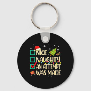 Naughty oder Nice Fun ein Versuch wurde Weihnachte Schlüsselanhänger