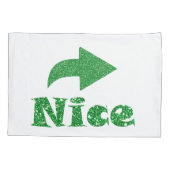 Naughty oder Nice Funny Funny Christmas Kissenbezug (Rückseite-Links)