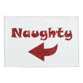 Naughty oder Nice Funny Funny Christmas Kissenbezug (Rückseite-Rechts)
