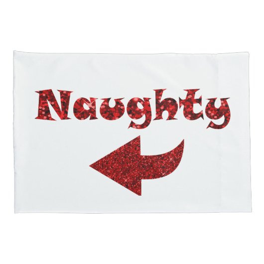 Naughty oder Nice Funny Funny Christmas Kissenbezug (Rückseite-Rechts)