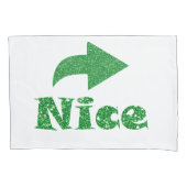 Naughty oder Nice Funny Funny Christmas Kissenbezug (Vorderseite-Links)