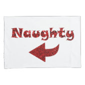Naughty oder Nice Funny Funny Christmas Kissenbezug (Vorderseite-Rechts)