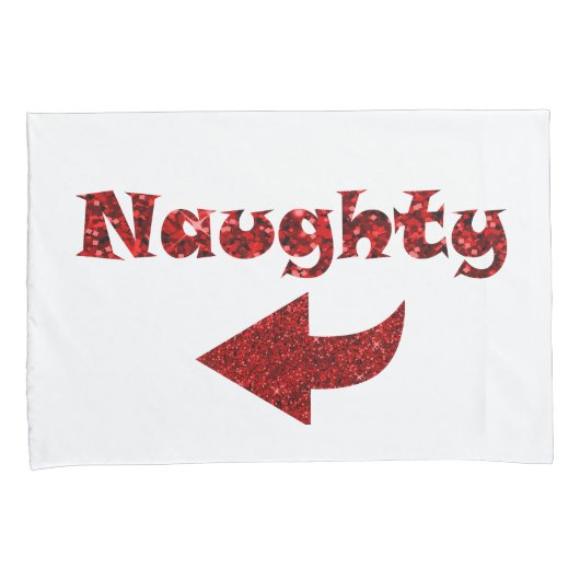 Naughty oder Nice Funny Funny Christmas Kissenbezug (Vorderseite-Rechts)