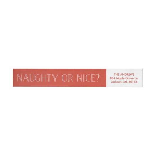 Naughty oder Nice Funny Funny Christmas Wrap Addre (Person)