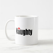 Naughty oder Nice Funny Matching Weihnachtsfamilie Kaffeetasse (Links)