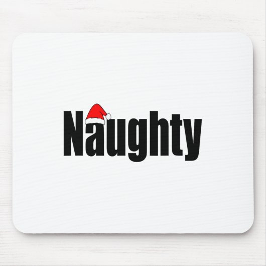 Naughty oder Nice Funny Matching Weihnachtsfamilie Mousepad (Vorne)