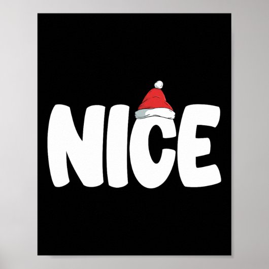 Naughty oder Nice Funny Matching Weihnachtsfamilie Poster (Vorne)