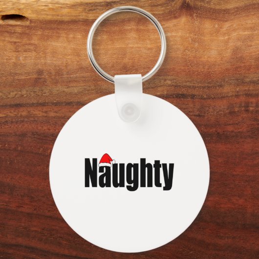 Naughty oder Nice Funny Matching Weihnachtsfamilie Schlüsselanhänger (Vorderseite)