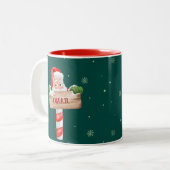 Naughty oder Nice Funny Weihnachtsgeschenk Tasse (Vorderseite Links)