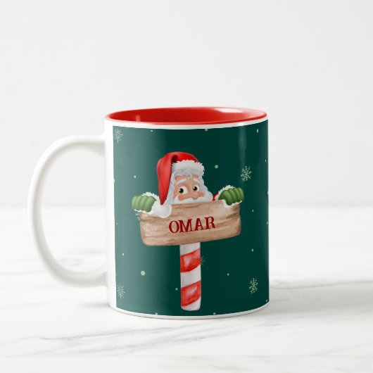 Naughty oder Nice Funny Weihnachtsgeschenk Tasse (Links)