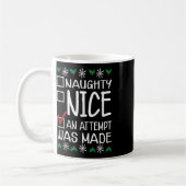 Naughty oder Nice Funny wurde ein Versuch gemacht  Kaffeetasse (Links)