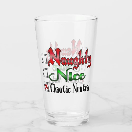 Naughty oder Nice Gamer Edition Glas (Rückseite)