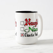 Naughty oder Nice Gamer Edition White Zweifarbige Tasse (VorderseiteRechts)