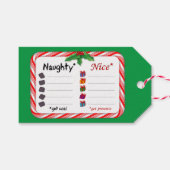Naughty oder Nice Geschenkanhänger (Vorderseite (Horizontal))