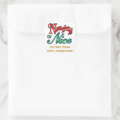 Naughty- oder Nice-Geschenkmarke Quadratischer Aufkleber (Tasche)