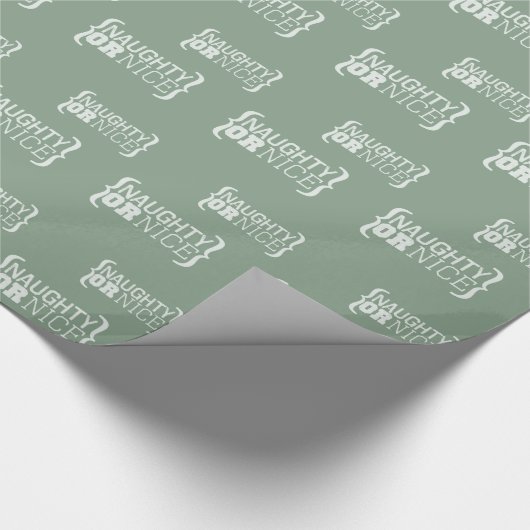 Naughty oder Nice Geschenkpapier (Ecke)