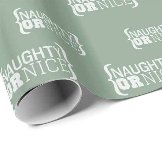 Naughty oder Nice Geschenkpapier (Rolleneckpunkt)