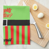 Naughty oder Nice Geschirrtuch (Viertel Falte)