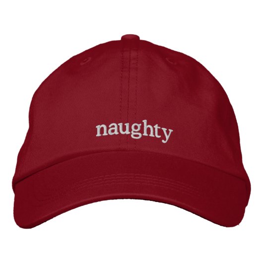 Naughty oder Nice Hat (Naughty) Bestickte Baseballkappe (Vorderseite)