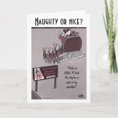 Naughty oder Nice Holiday Folding Card Karte (Vorderseite)