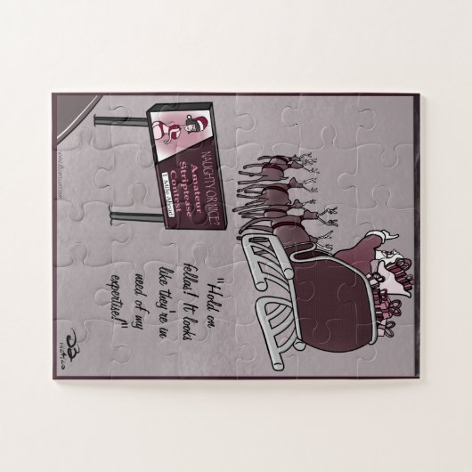 Naughty oder Nice Holiday Oversized Jigsaw Puzzle (Horizontal)