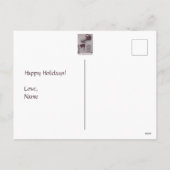 Naughty oder Nice Holiday Postcard Feiertagspostkarte (Rückseite)