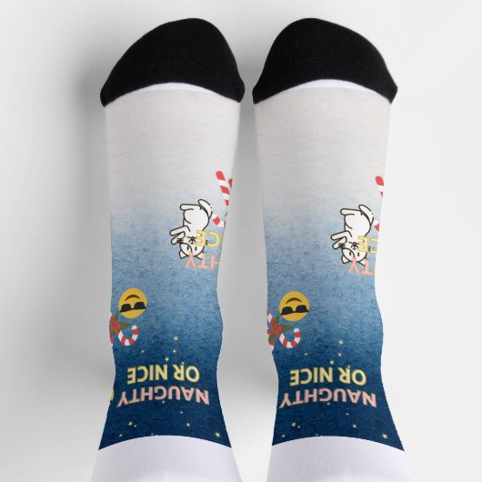 Naughty oder Nice Holiday Socks Funny Geschenke fü Socken (Oben)