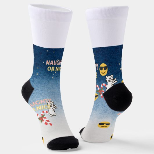 Naughty oder Nice Holiday Socks Funny Geschenke fü Socken (Gewinkelt)