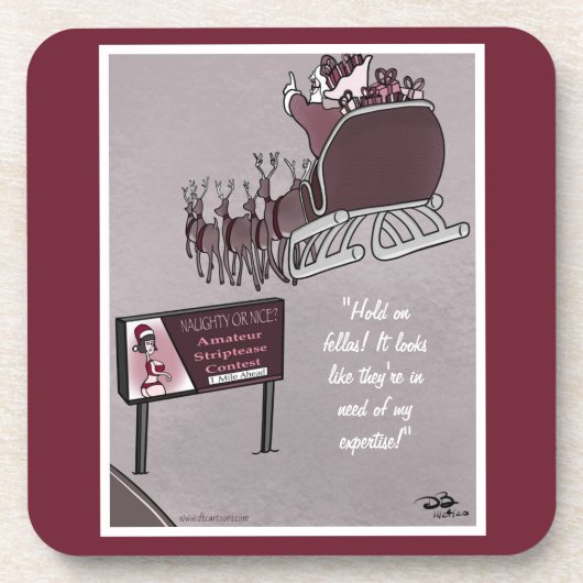 Naughty oder Nice Holiday Untersetzer (Vorderseite)