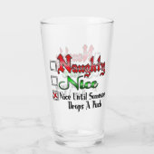 Naughty oder Nice Ice Hockey Fan Edition Glas (Rückseite)