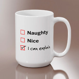 Naughty oder Nice - ich kann es erklären Kaffeetasse