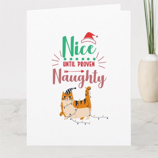 Naughty oder Nice Karte (Vorderseite)
