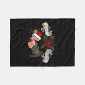 Naughty oder Nice Krampus und Weihnachten 1 Fleecedecke (Vorderseite (Horizontal))