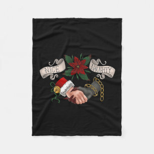 Naughty oder Nice Krampus und Weihnachten 1 Fleecedecke