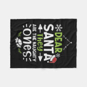 Naughty oder Nice Lieber Weihnachten Sie sind die  Fleecedecke (Vorderseite (Horizontal))