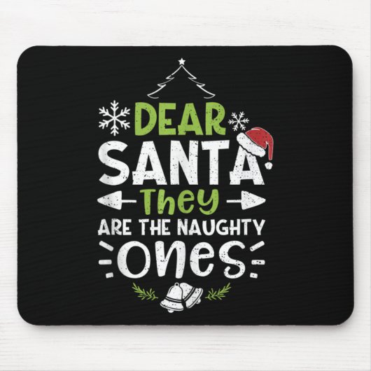 Naughty oder Nice Lieber Weihnachten Sie sind die Mousepad (Vorne)