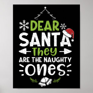 Naughty oder Nice Lieber Weihnachten Sie sind die  Poster