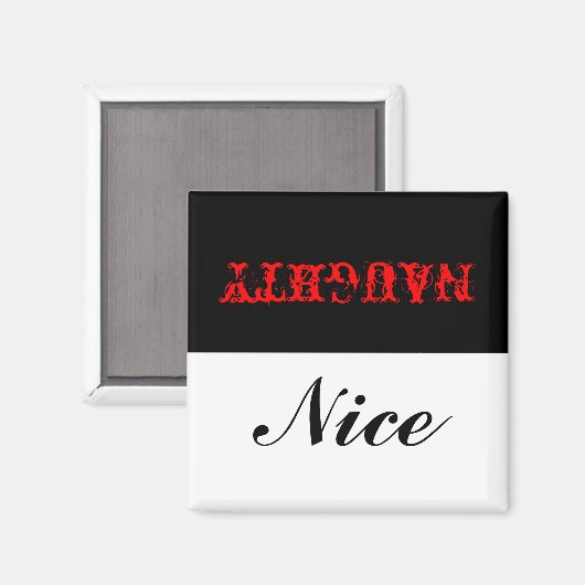 Naughty oder Nice? Magnet (Vorderseite/Rückseite)