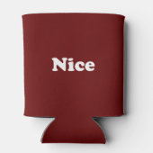 Naughty oder Nice, maroon weiß lustig Can Cooler Dosenkühler (Rückseite)